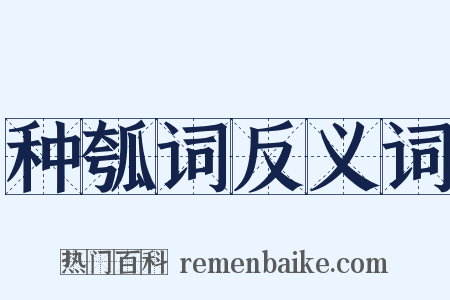 种瓠词反义词是什么意思的图片